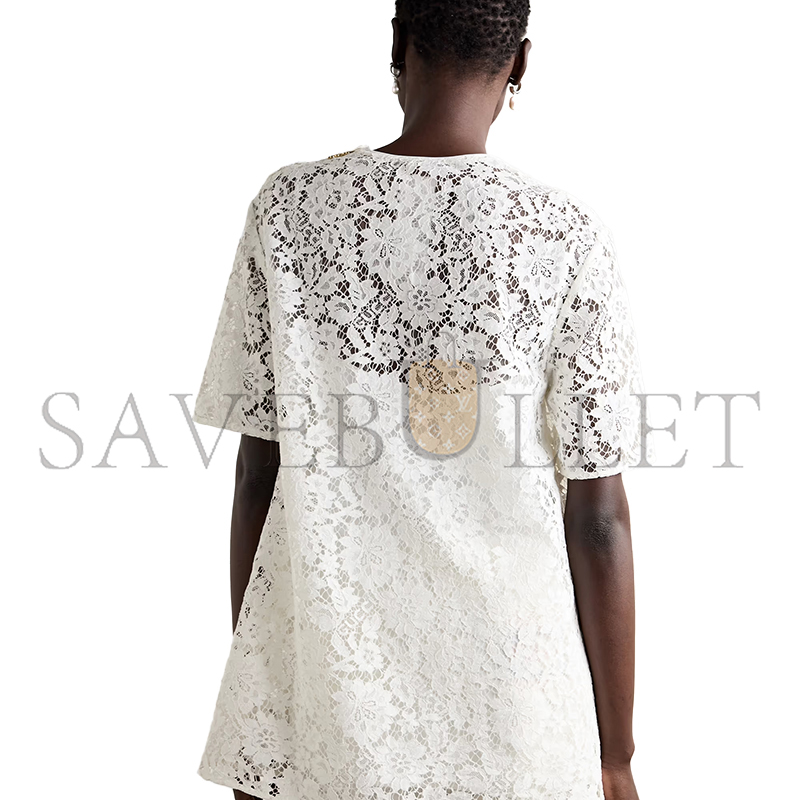 Gvc*1 printed corded lace t-shirt 788990